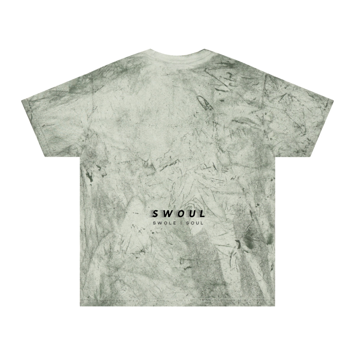 Skull Graphic T-Shirt — 'Swoul' Distressed Marble Tee