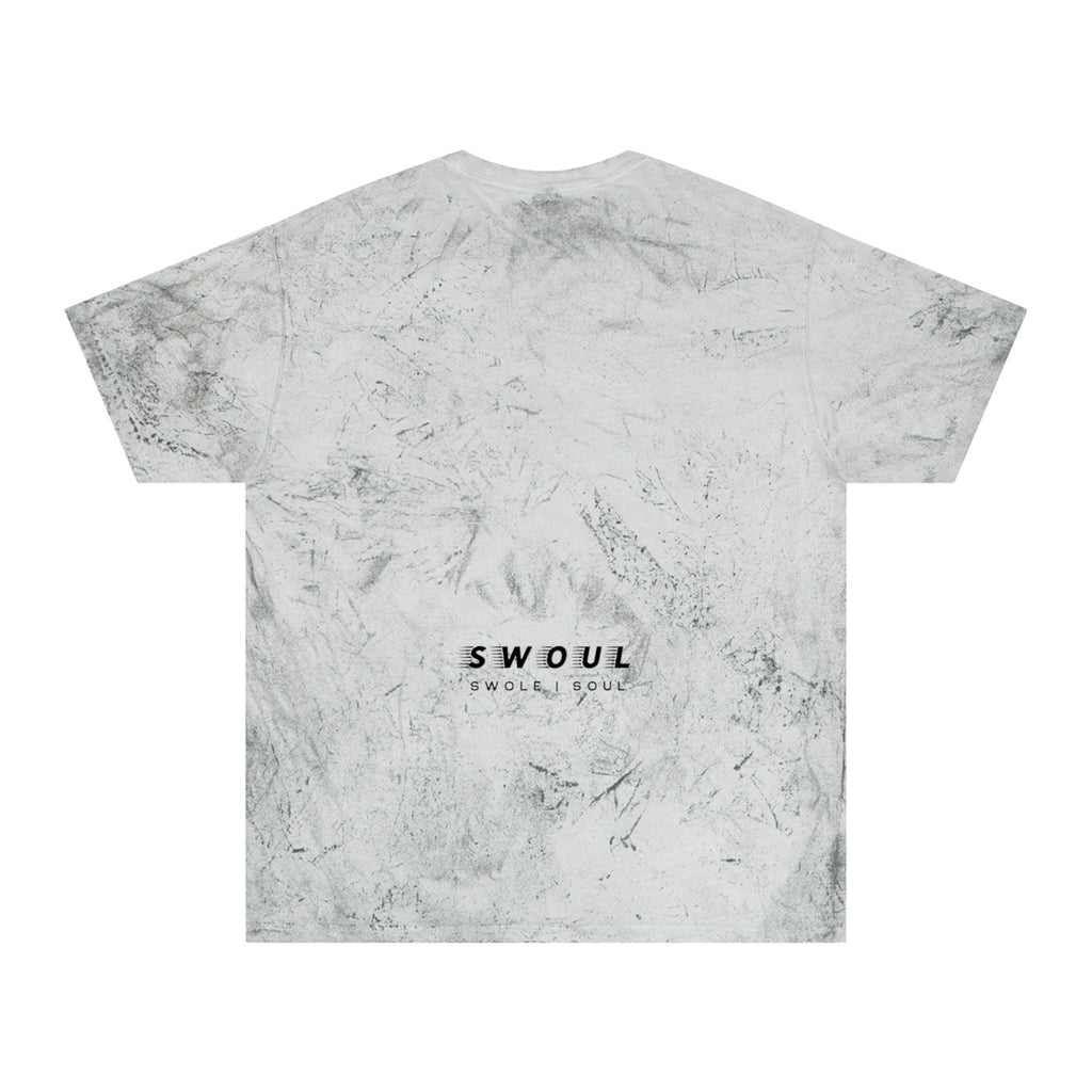 Skull Graphic T-Shirt — 'Swoul' Distressed Marble Tee