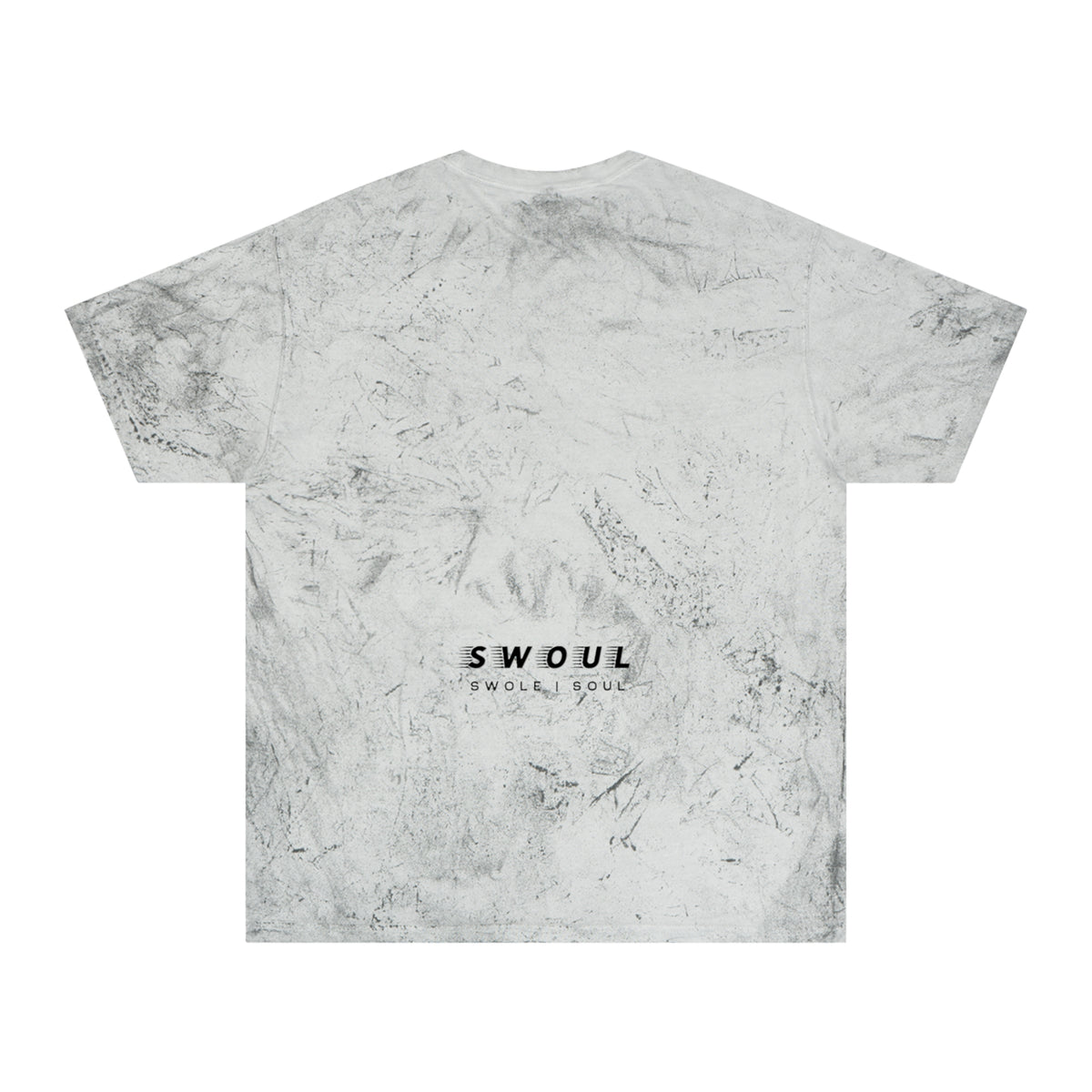 Skull Graphic T-Shirt — 'Swoul' Distressed Marble Tee