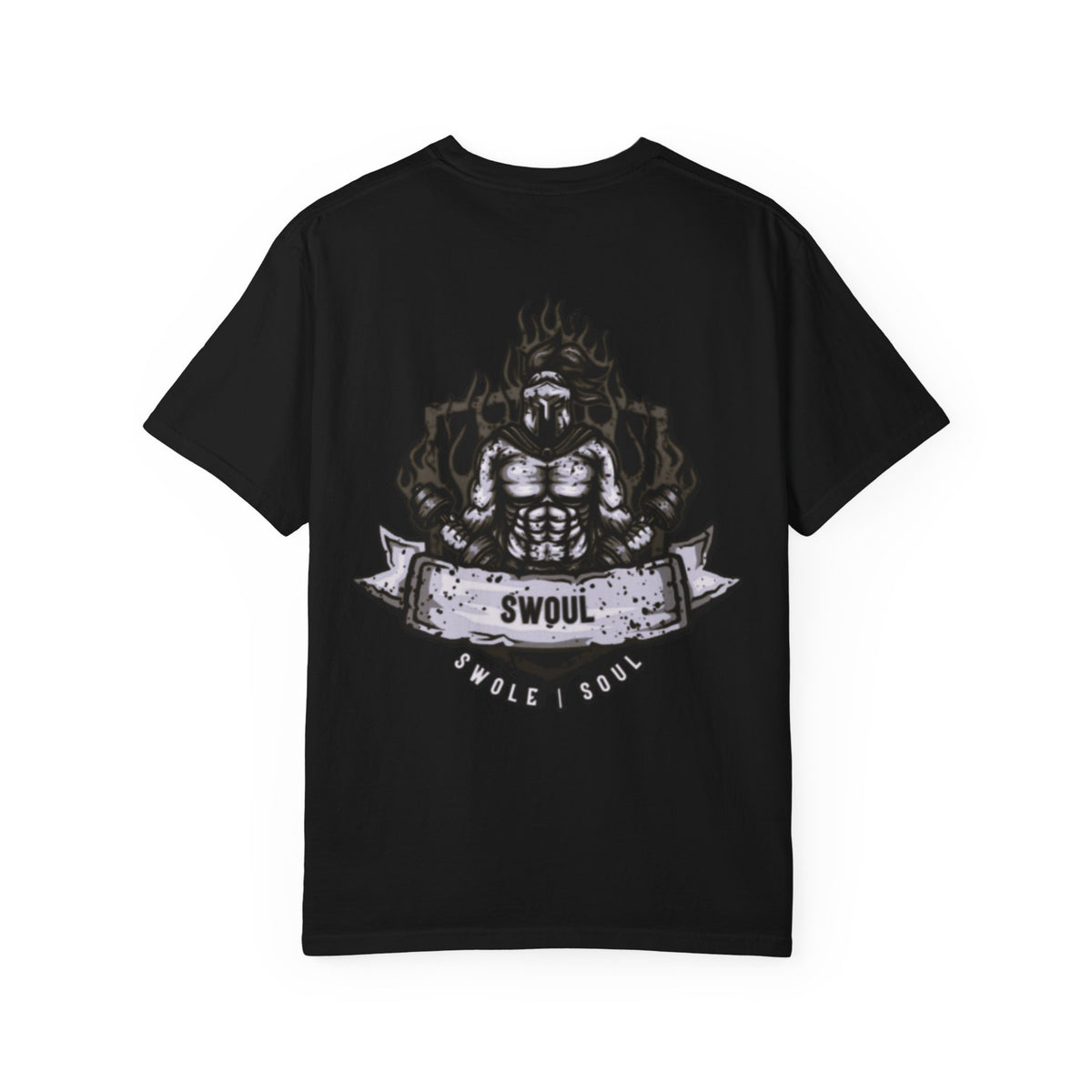 Swole Soul Spartan Warrior T-Shirt | Fitness Gym Muscle Graphic
