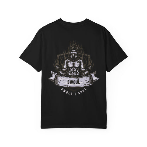 Swole Soul Spartan Warrior T-Shirt | Fitness Gym Muscle Graphic