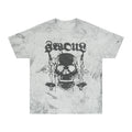Skull Graphic T-Shirt — 'Swoul' Distressed Marble Tee